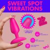 Flexible Vibrating Silicone Butt Plug - Pink
