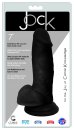 Jock 7 Inch Dildo with Balls - Black